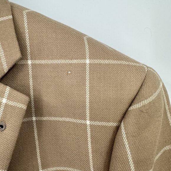 NEW INDOCHINO jacket blazer sport coat windopane plaid custom extra long 52XL - Picture 5 of 12